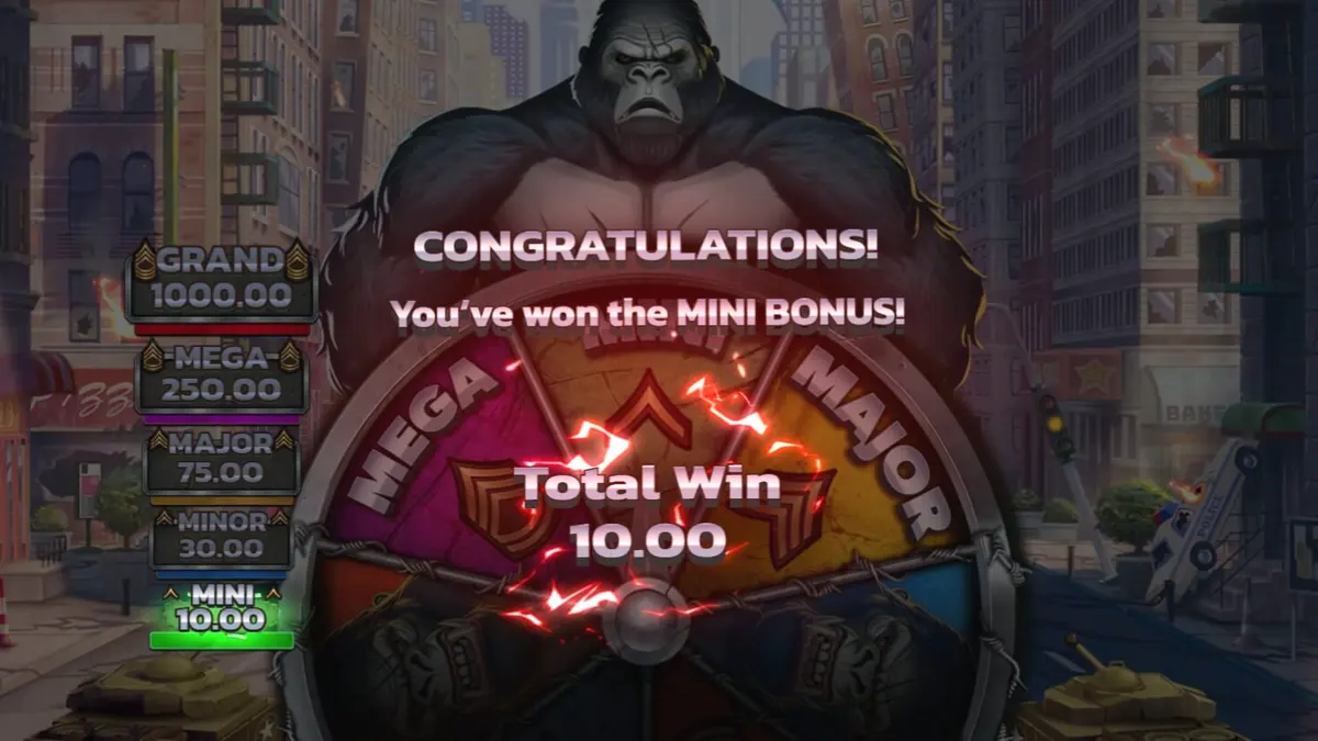 Visual utama slot Primal Rampage dengan latar belakang hutan dan primata raksasa
