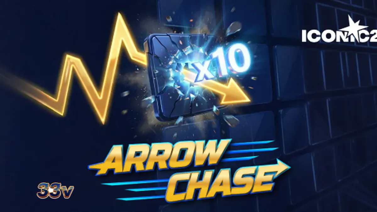 Tampilan antarmuka permainan Arrow Chase dengan kisi-kisi pengali